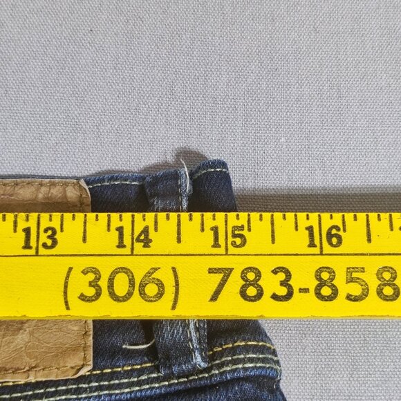 Blue notes Zack Slim Straight Jeans men's sz 30X32 dark washed ink blue low rise - Picture 12 of 14